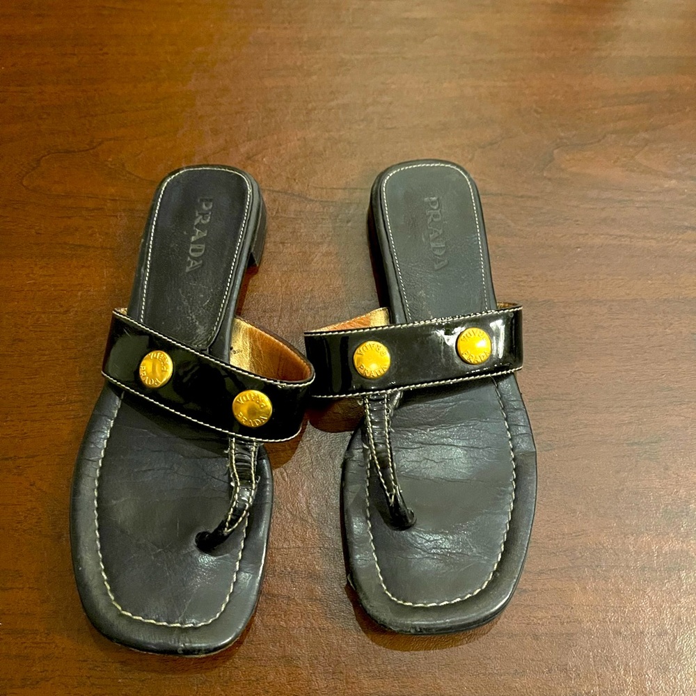 Authentic Prada leather sandals ❤️ - Picture 2 of 6